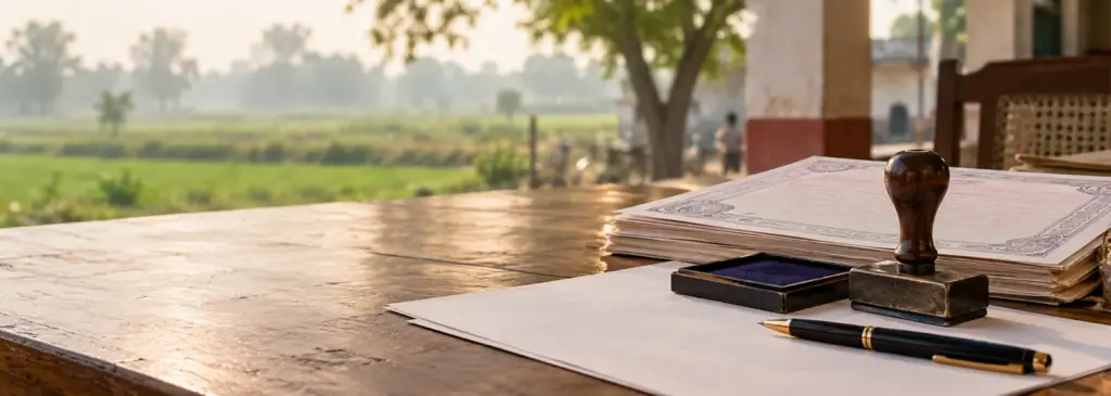 Stamp Duty and Registry in Uttar Pradesh: official-looking stamp papers